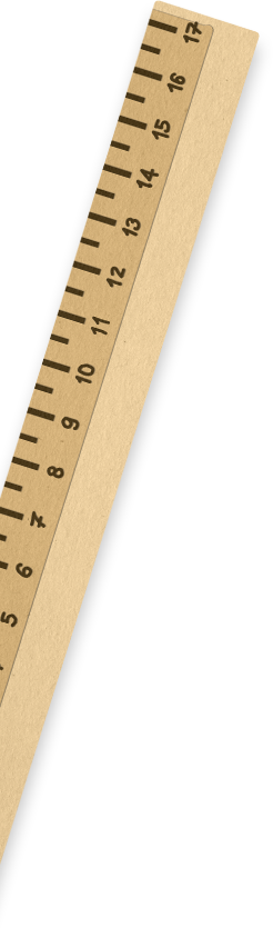 Lineal auf der linken Seite als Icon